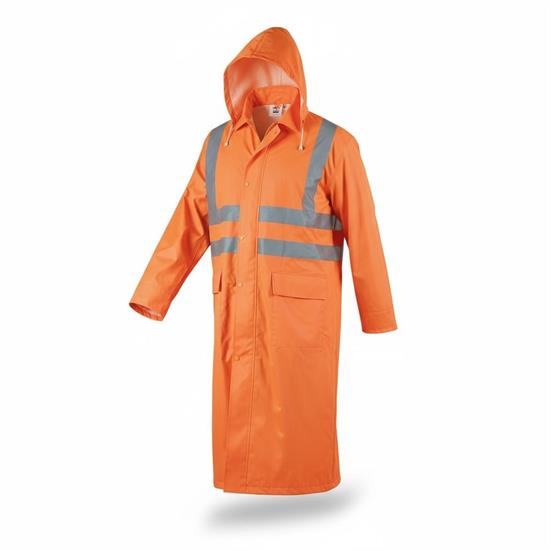 OCEAN RAINCOAT - IMPERMEABILE CON RIFLETTENTE -ORANGE -TAGLIA L