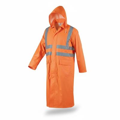 OCEAN RAINCOAT - IMPERMEABILE CON RIFLETTENTE -ORANGE -TAGLIA XL