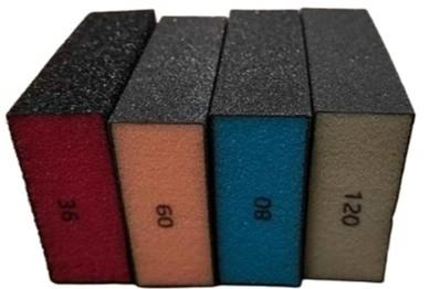 SPUGNA ABRASIVA A QUATTRO LATI 98X69 sp.26 ARANCIO - FINE gr 60