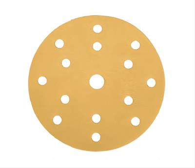 DISCO ABRASIVO GIALLO ALLUMINA SU CARTA 15 FORI 150 mm gr 240