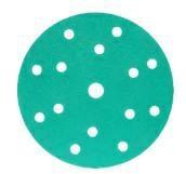 TL339 DISCO ABRASIVO VERDE ALLUMINA SU CARTA 15 FORI