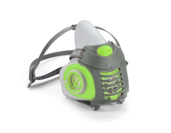 SEMIMASCHERA CON DOPPIO RACCORDO - VERDE E GRIGIA