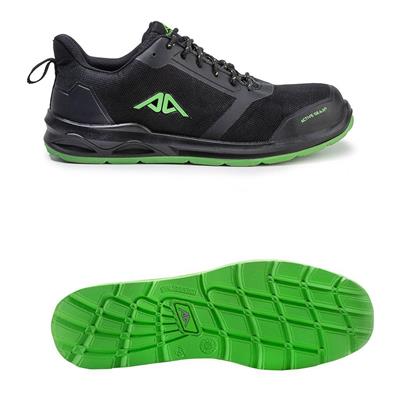 A RUN LOW - SCARPA DA LAVORO - NERO/VERDE - TAGLIA 46