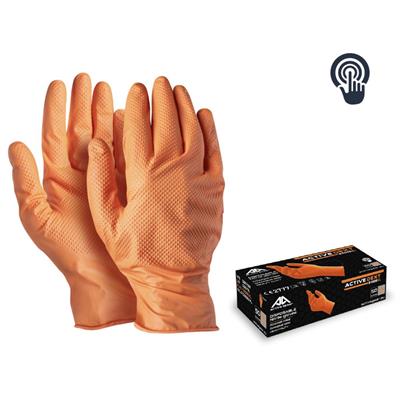 GUANTI IN NITRILE - 8,4 gr - 240 mm - COLOR ARANCIO - TAGLIA XL
