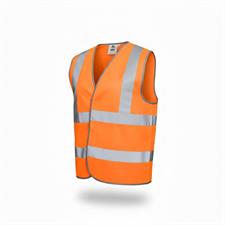 FUSION HV - GILET BANDE ORIZZONTALI/VERTICALI -ORANGE -TAGLIA XL